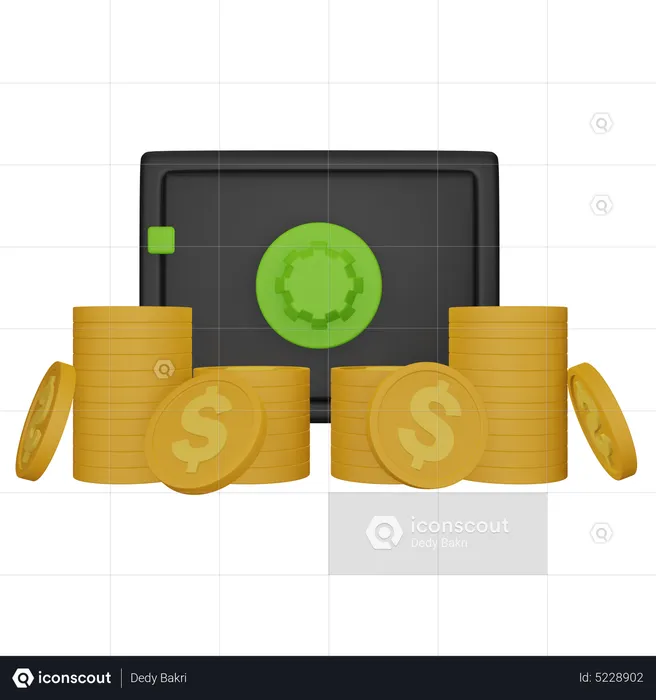 Money In Vault  3D Icon