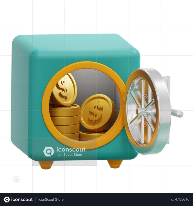 Money In Vault  3D Icon