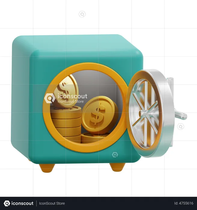 Money In Vault  3D Icon