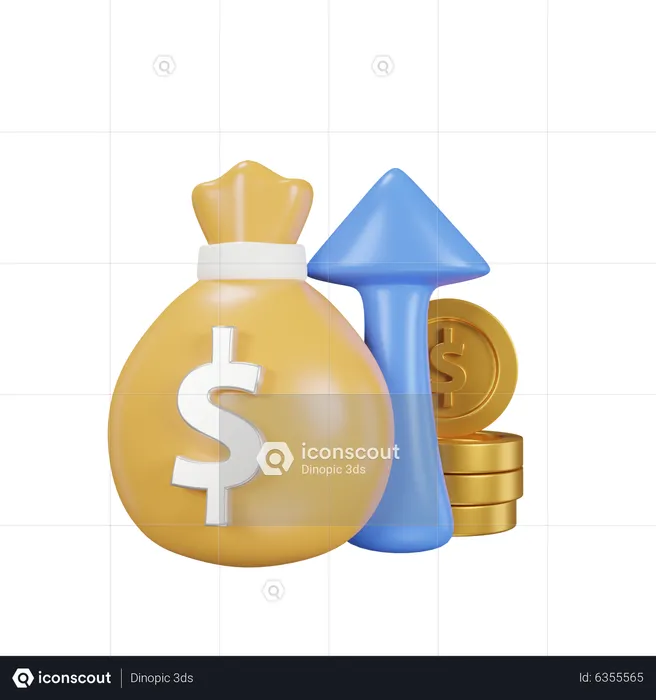 Money Increase  3D Icon