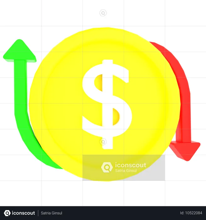 Money inflation  3D Icon