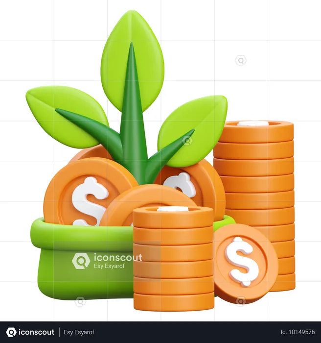 Money Investment  3D Icon