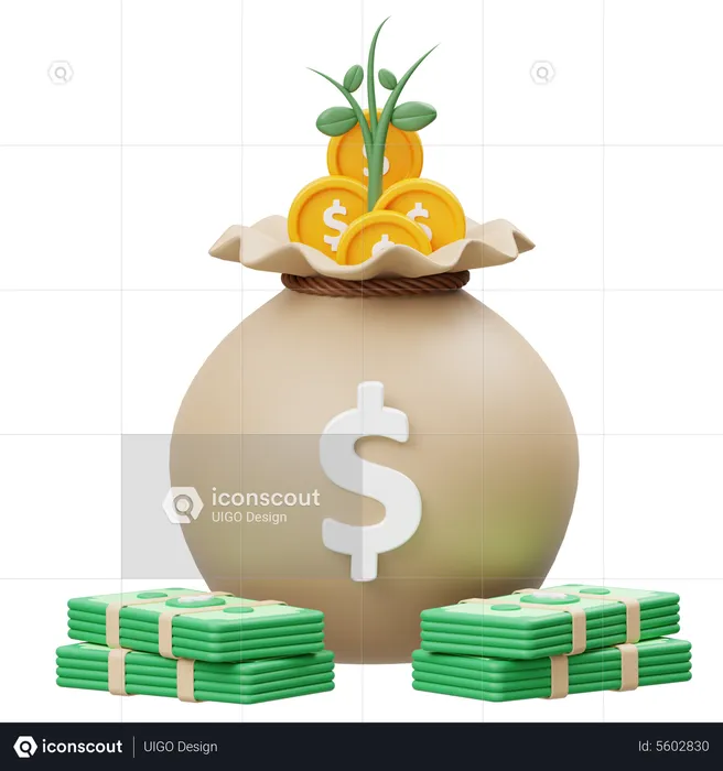 Money Investment  3D Icon