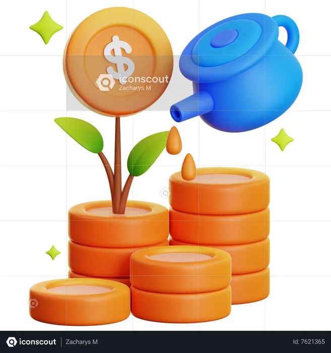 MONEY INVESTMENT  3D Icon