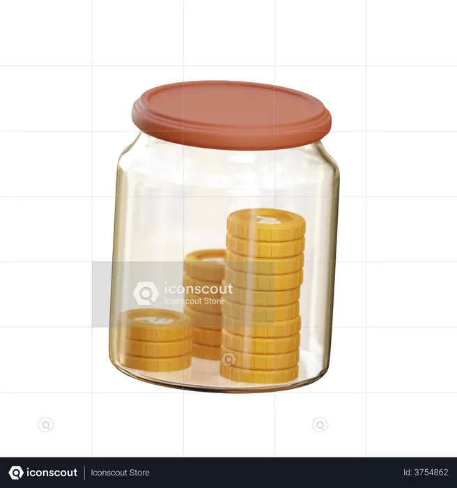 Money Jar  3D Illustration