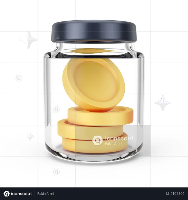Money Jar  3D Icon