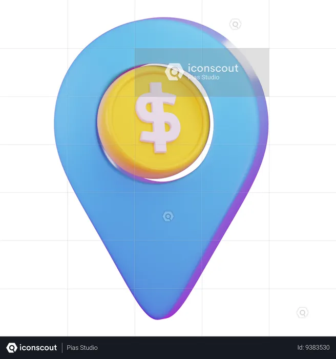 Money Location  3D Icon