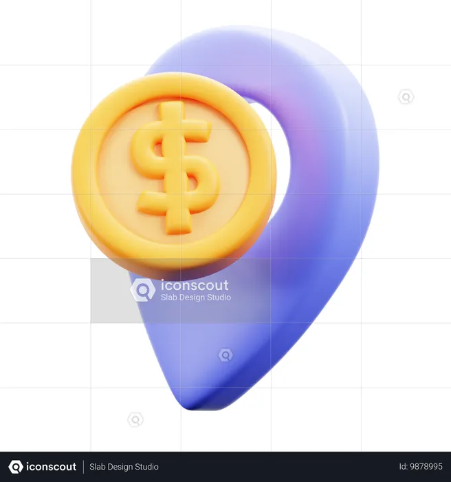 Money Location  3D Icon