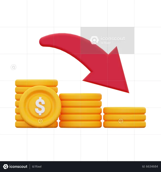 Money Loss  3D Icon