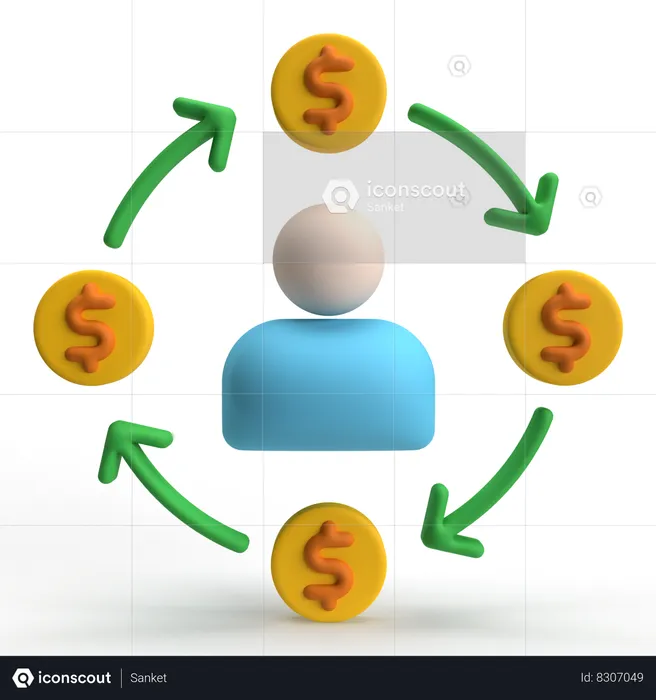 Money Management  3D Icon