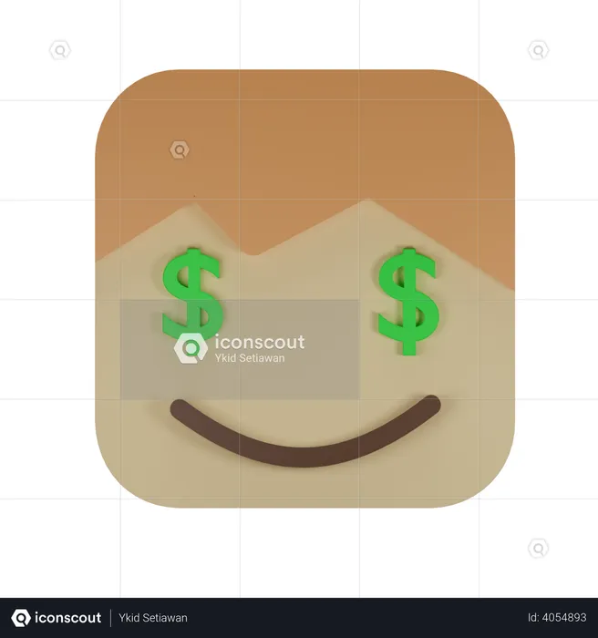 Money-mouth face Emoji 3D Emoji