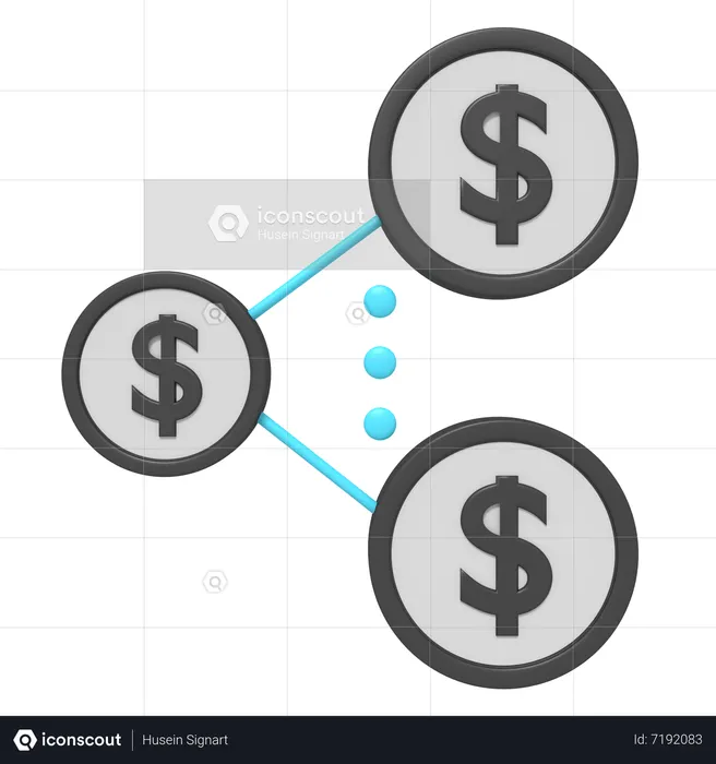 Money Network  3D Icon