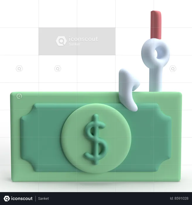 Money Phishing  3D Icon
