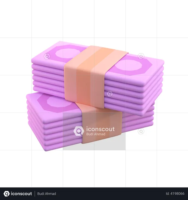 Money pile  3D Illustration