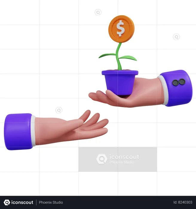 Money Plant  3D Icon