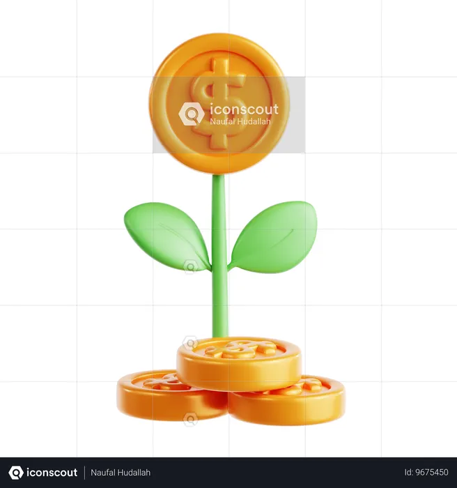 Money Plant  3D Icon