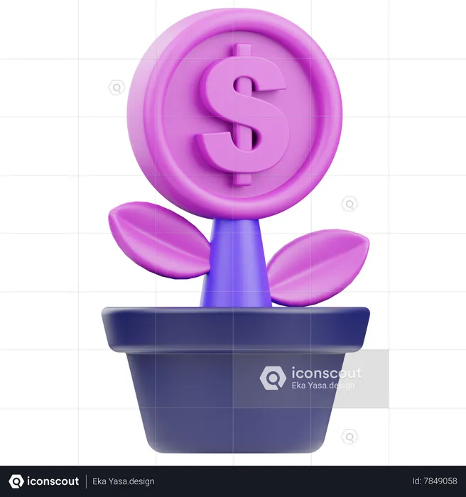 Money Plant  3D Icon