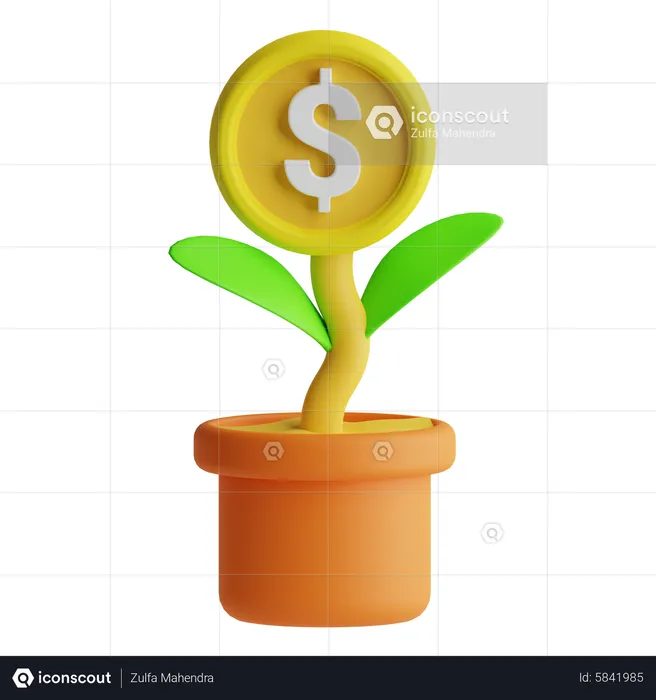 Money Plant  3D Icon