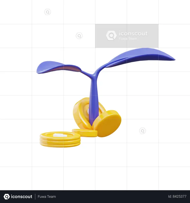 Money Plant  3D Icon