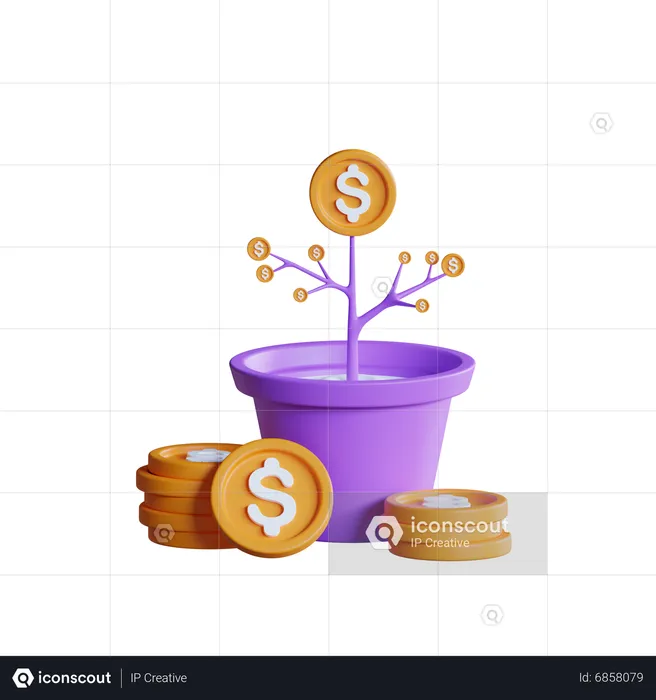 Money Plant  3D Icon