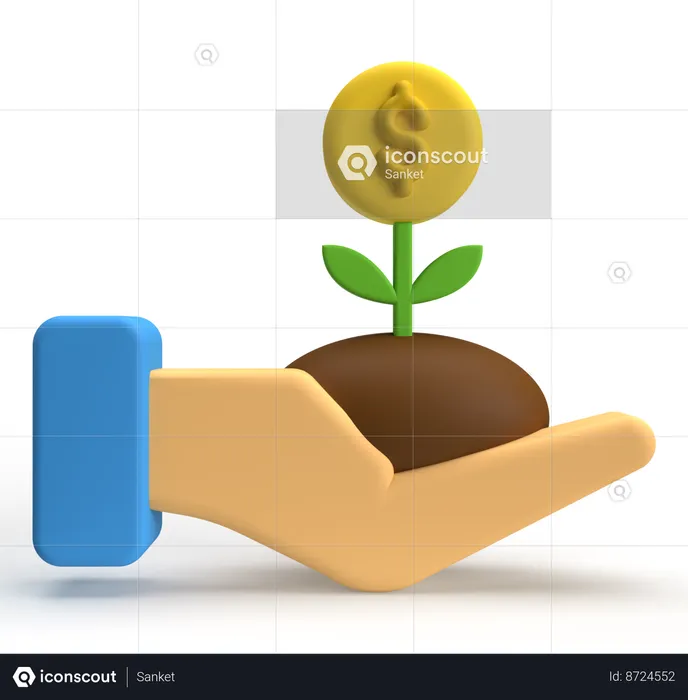 Money Plant  3D Icon