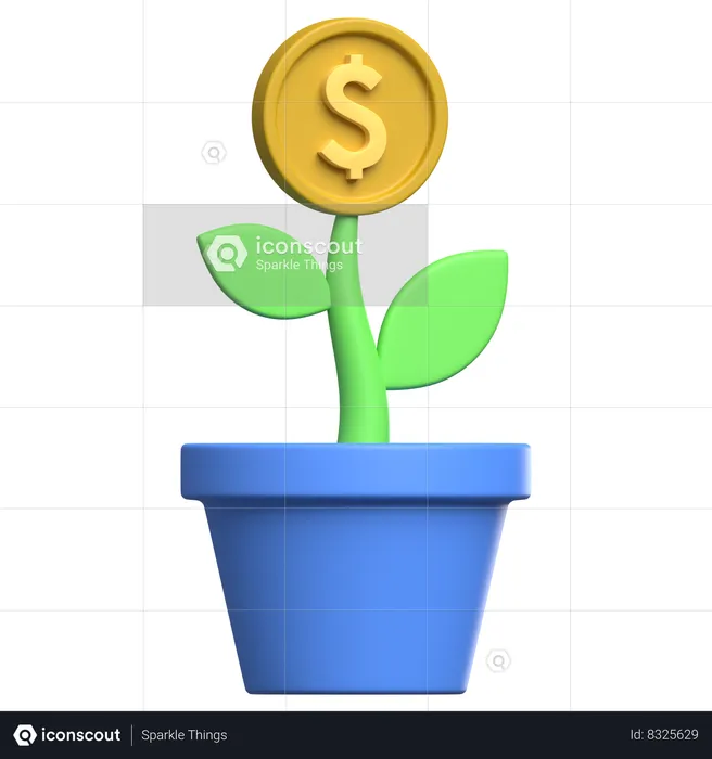 Money Plant  3D Icon