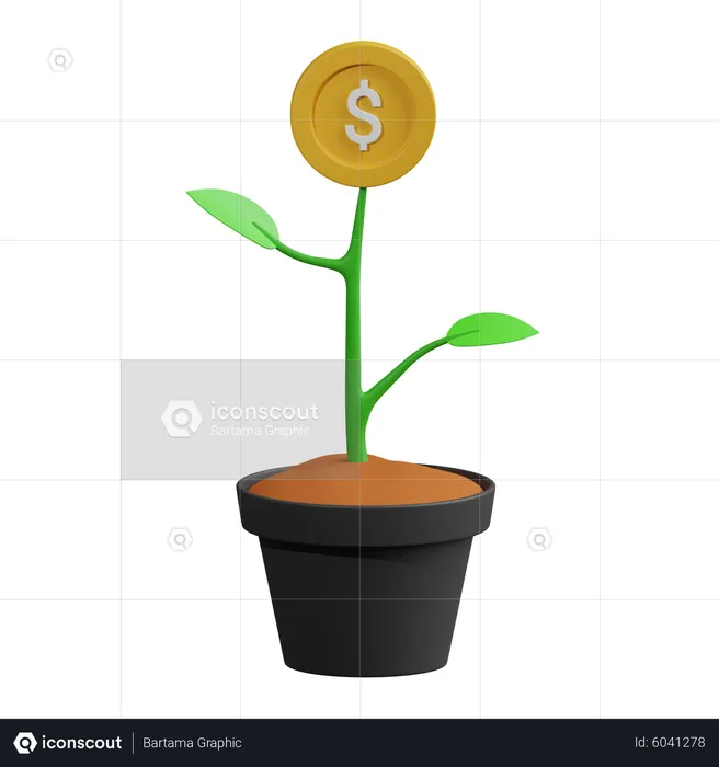 Money Plant  3D Icon