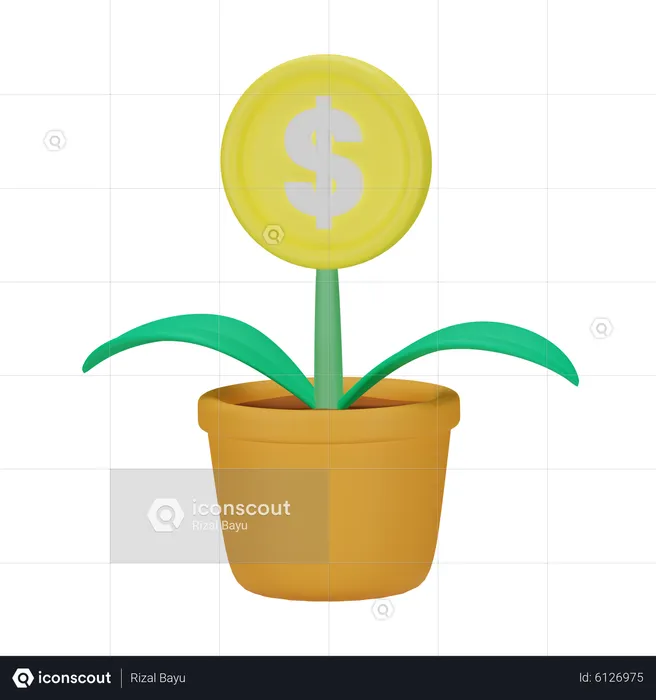 Money Plant  3D Icon