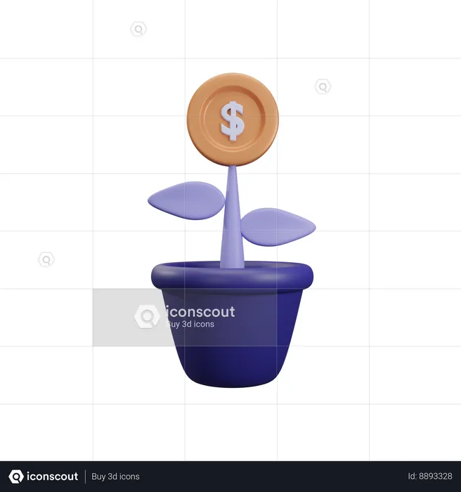 Money plant  3D Icon