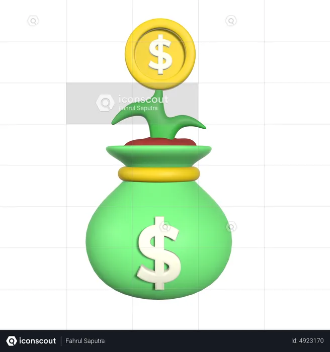 Money Plant  3D Icon