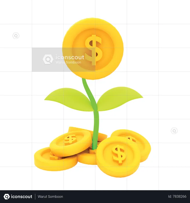 Money Plant  3D Icon