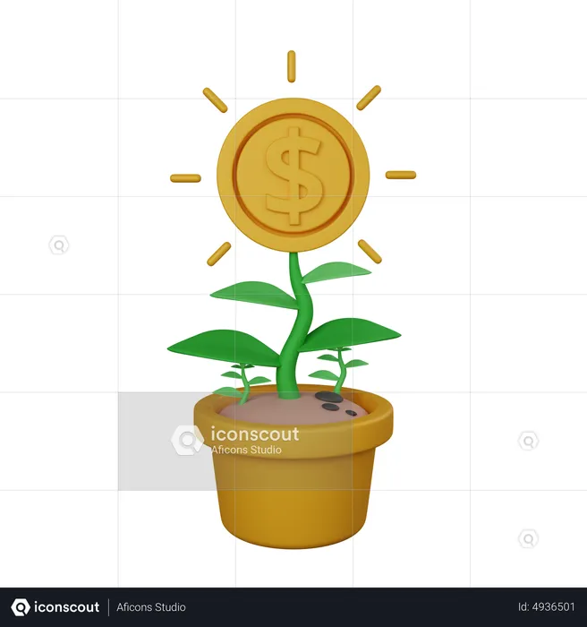 Money plant  3D Icon