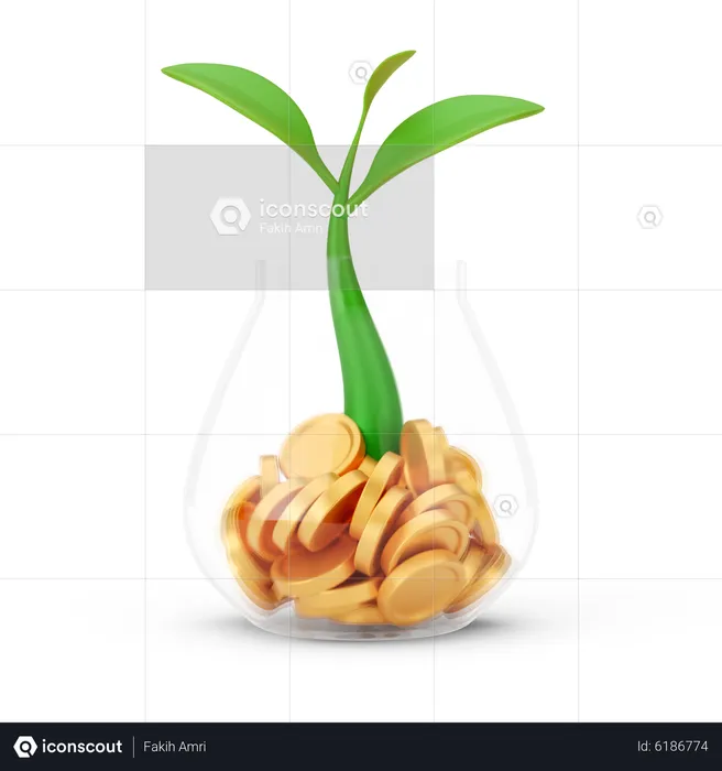 Money Plant  3D Icon