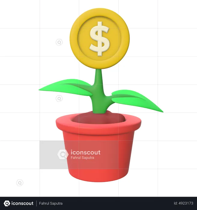 Money Plant  3D Icon