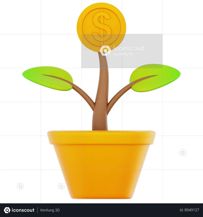 Money Plant  3D Icon