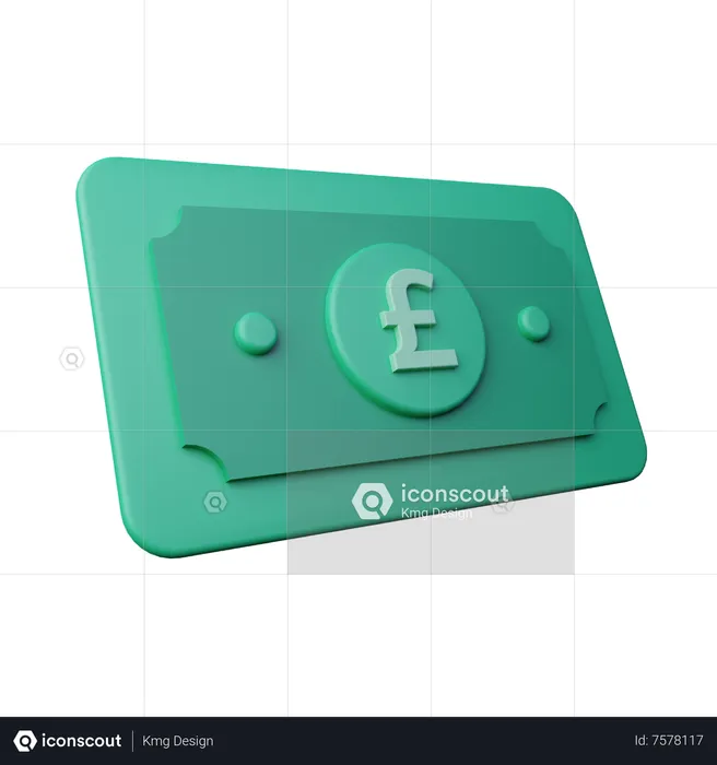 Money Pound  3D Icon