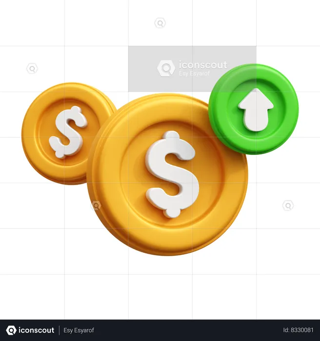 Money Profit  3D Icon