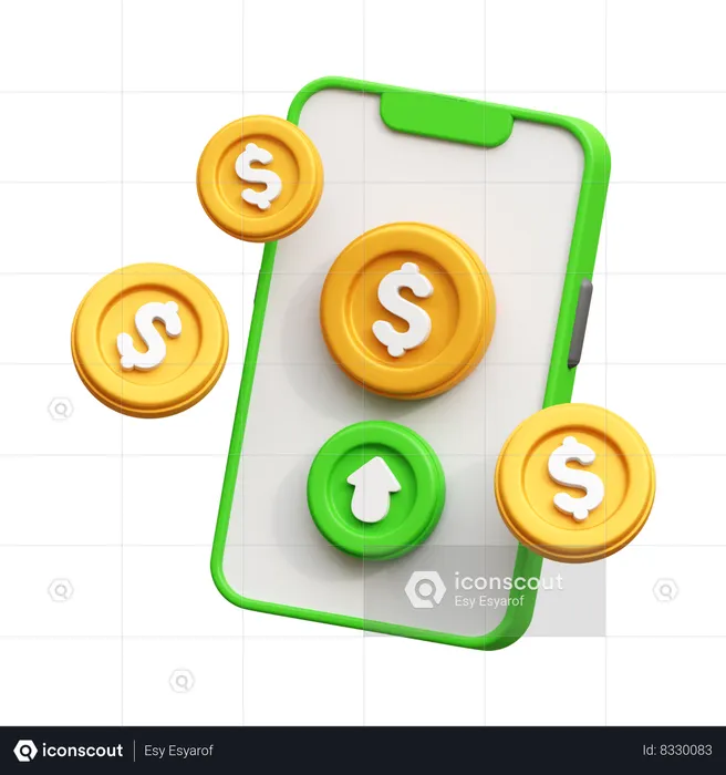 Money Profit  3D Icon