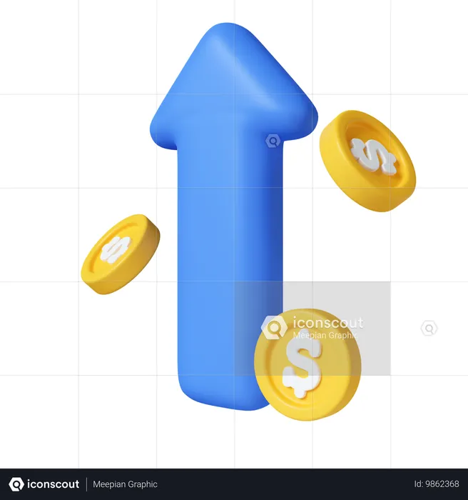 Money Profit  3D Icon