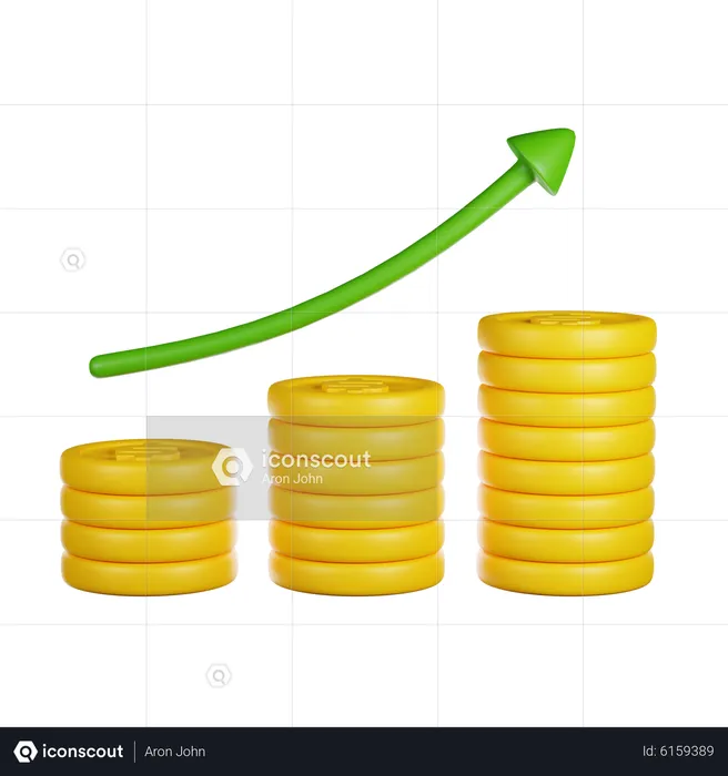 Money Profit  3D Icon