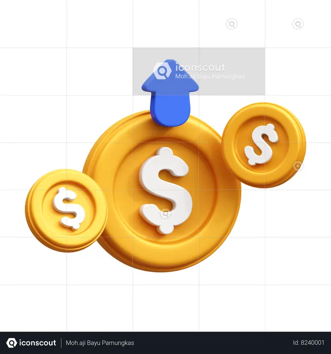 Money Profit  3D Icon