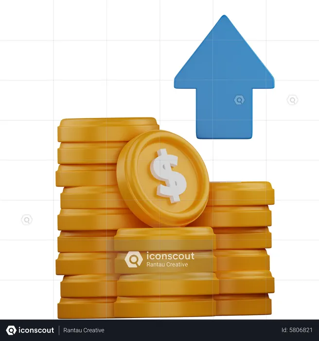 Money Profit  3D Icon