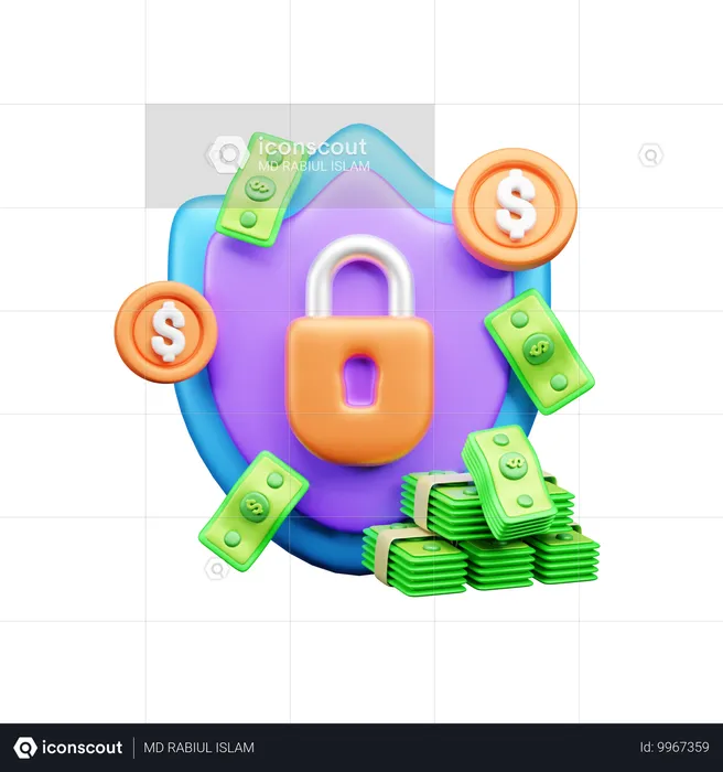 Money protection  3D Icon