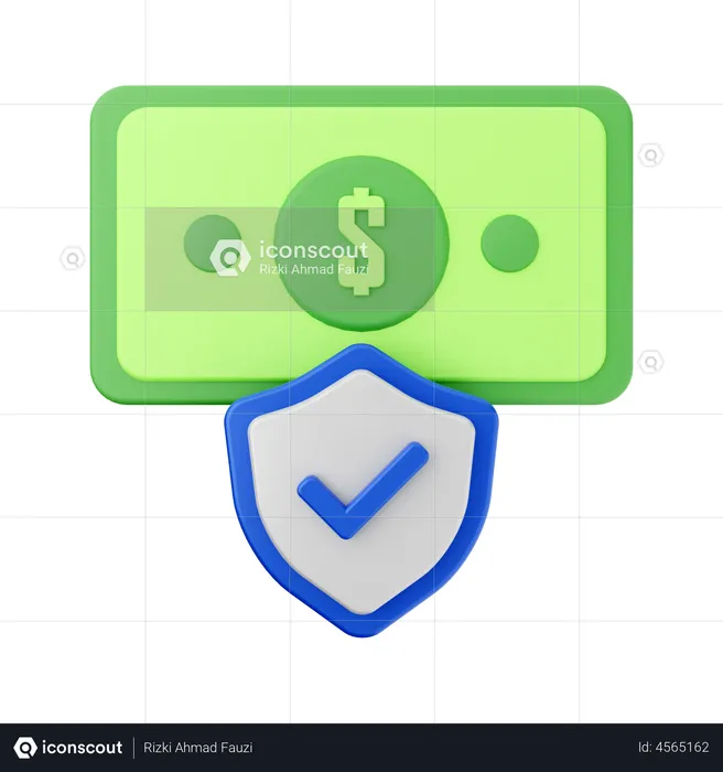 Money Protection  3D Illustration