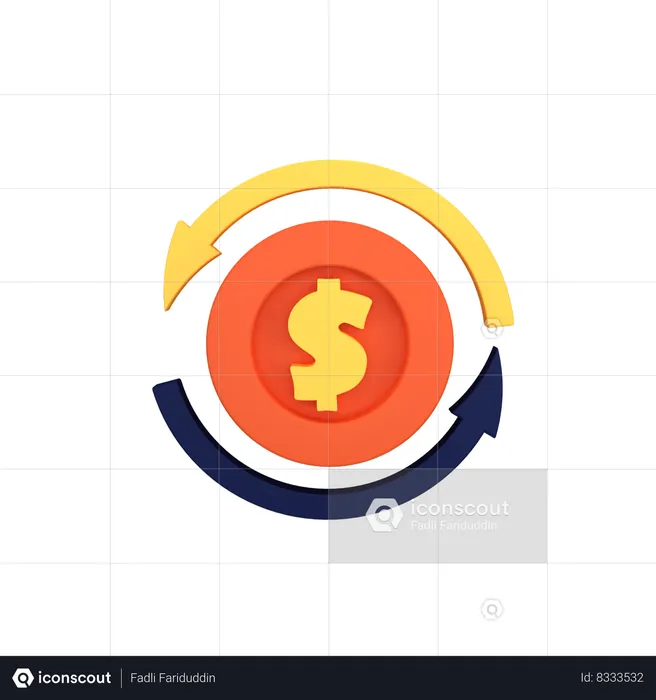 Money Recovery  3D Icon