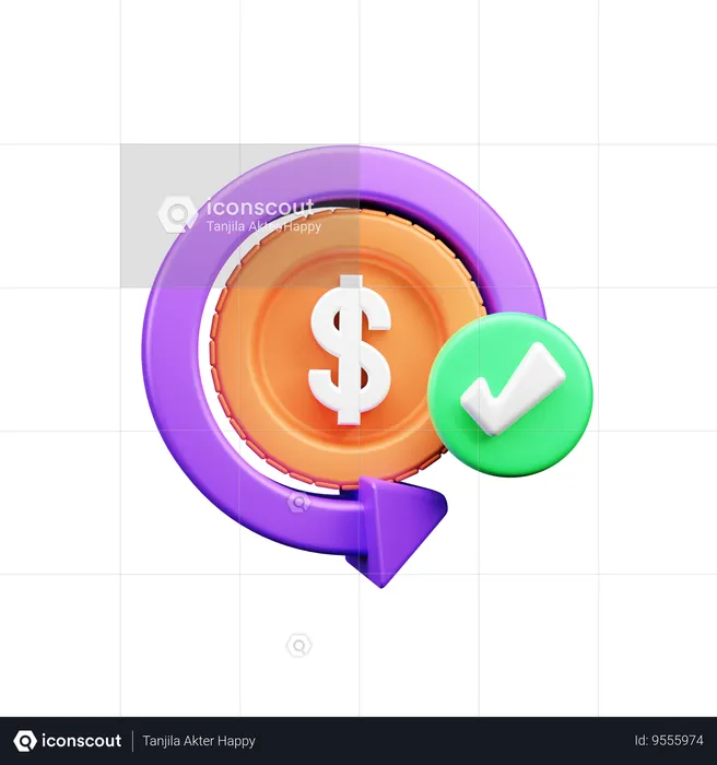 Money Refund  3D Icon