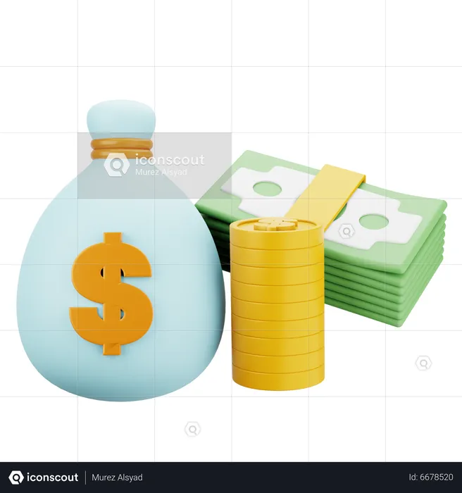 Money Sack  3D Icon