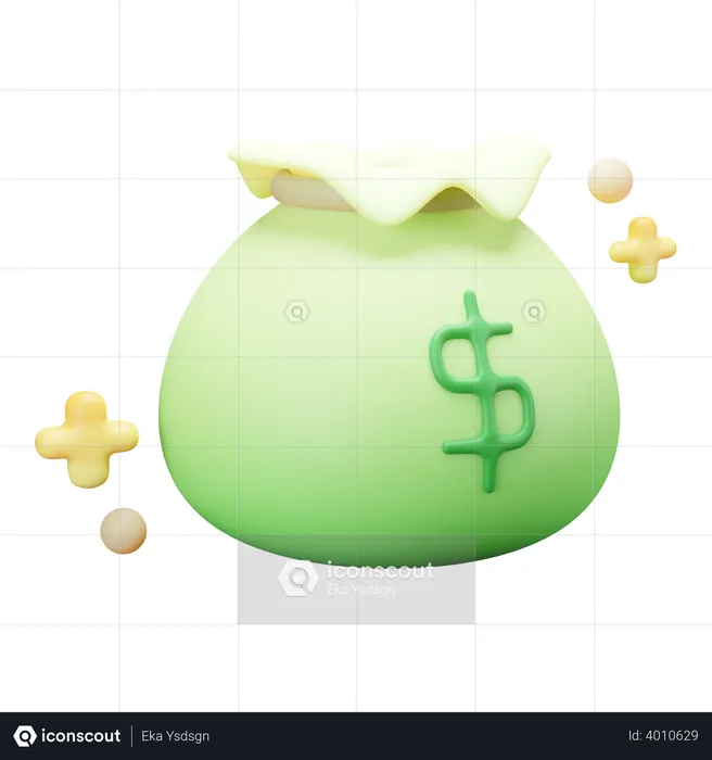 Money sack  3D Illustration