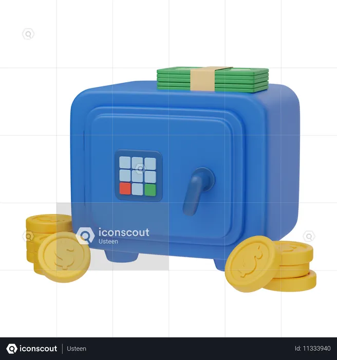 Money Safe Box  3D Icon