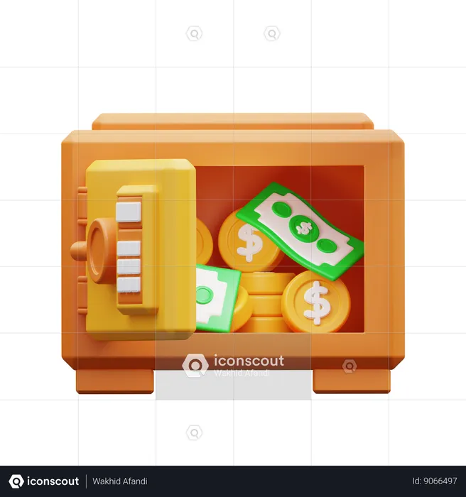 Money Save And Coin  3D Icon